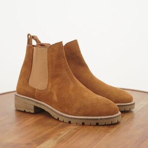 Steve Madden Womens Leopold Chelsea Ankle Boots Size 9 M Chestnut Suede